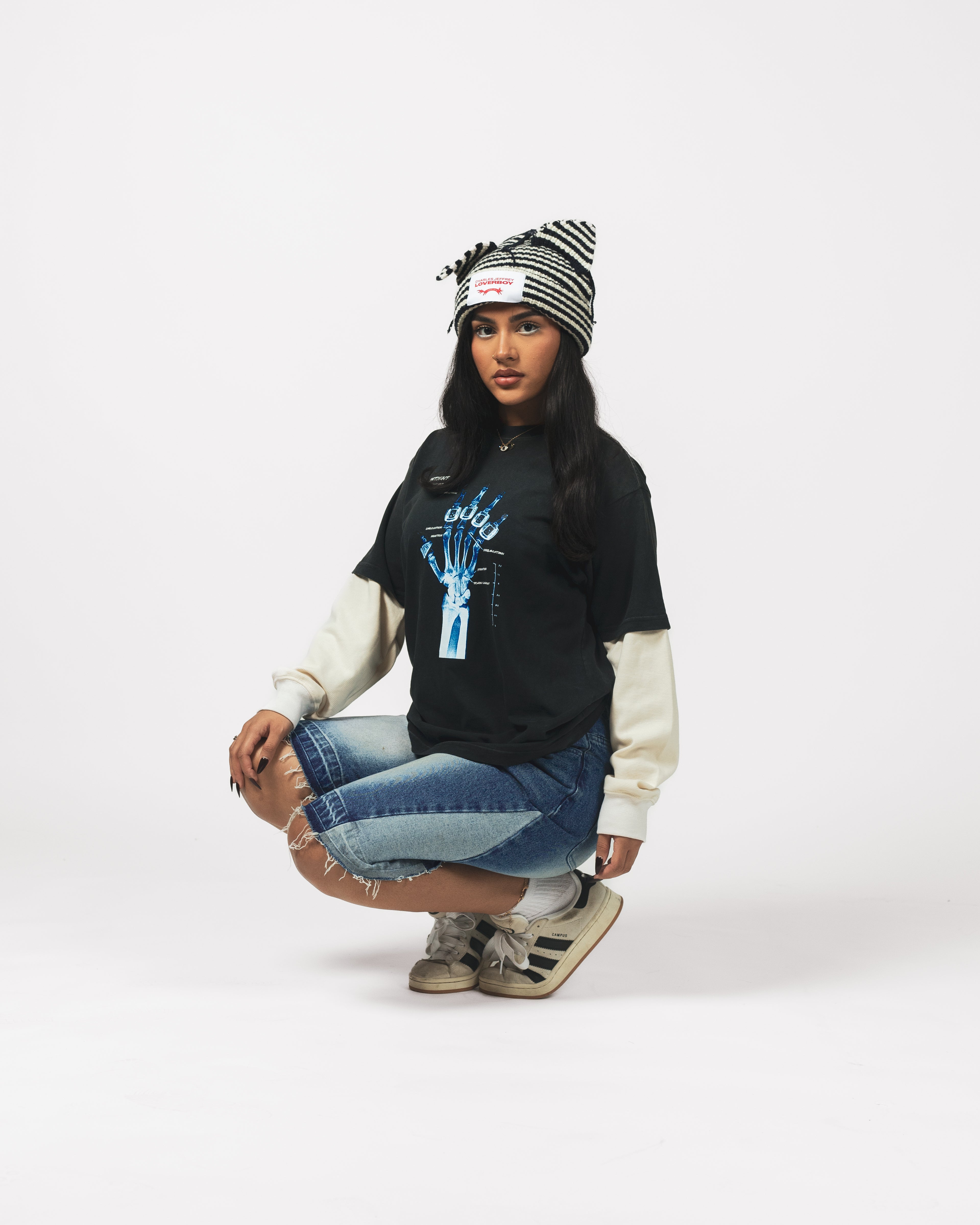 COLLEGE FONT - DENIM