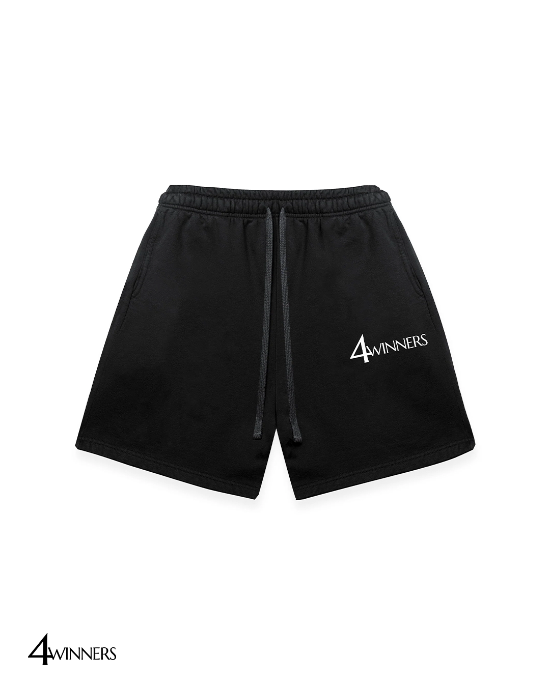 4W Logo Sweat Shorts - Black