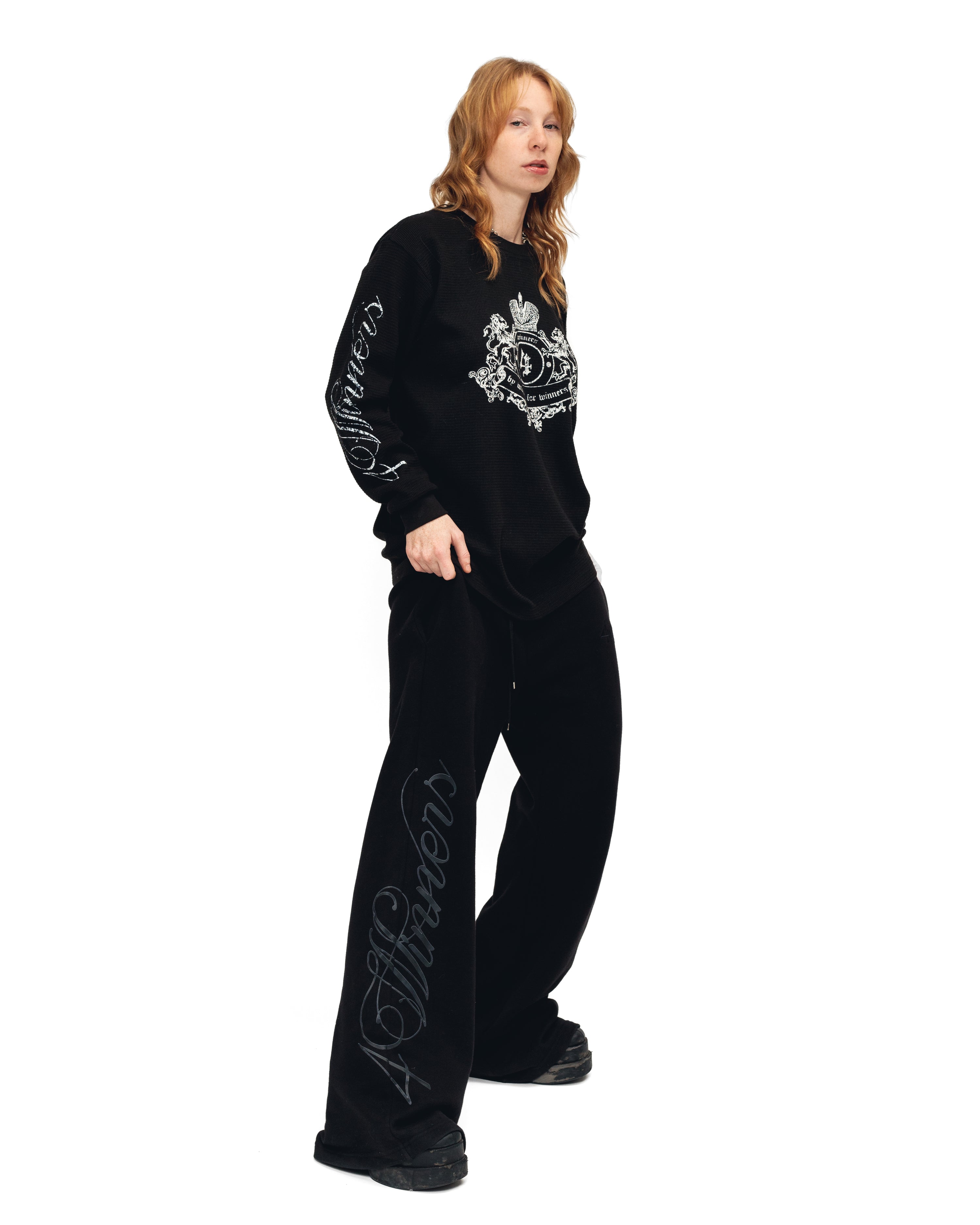 Legacy Black Wide-Leg Sweatpant