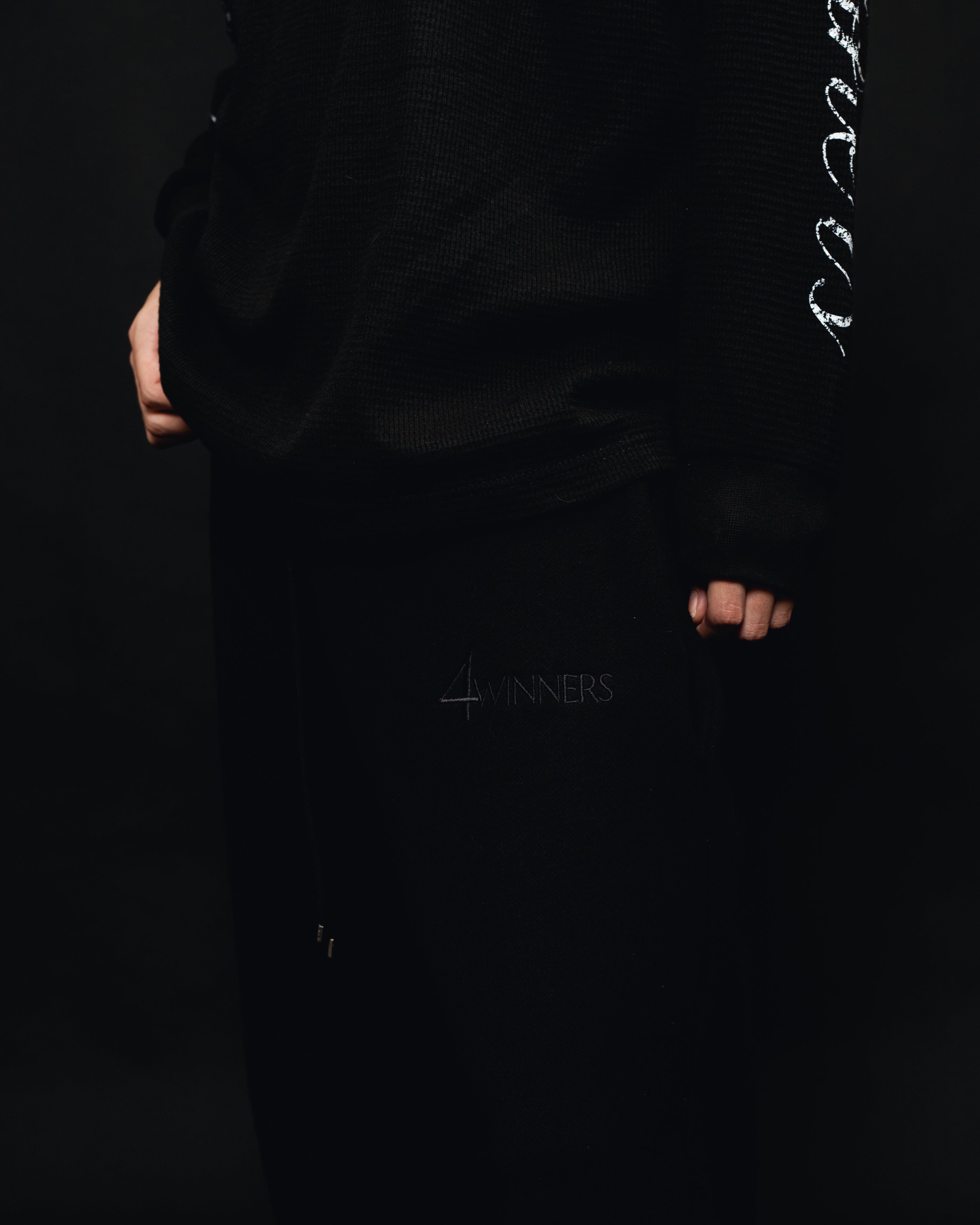 Legacy Black Wide-Leg Sweatpant
