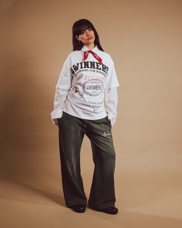 Charcoal Wide-Leg Sweatpant