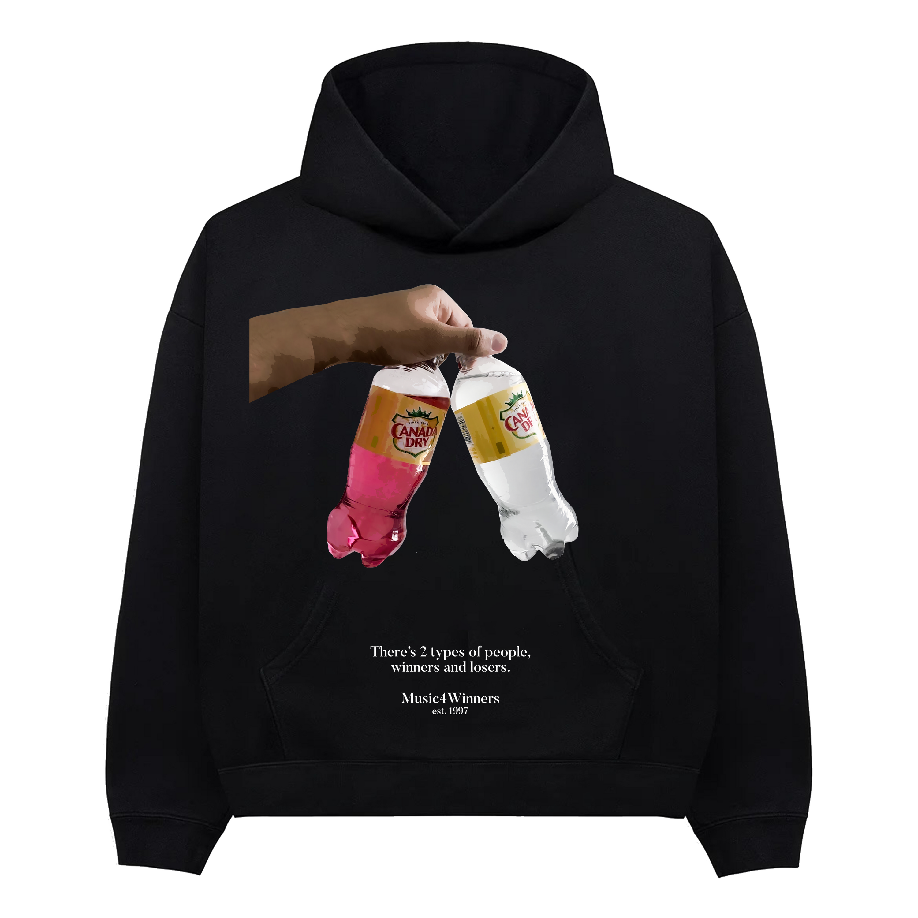 4WINNERS AND LOSERS (CD) HOODIE - WASHED BLACK