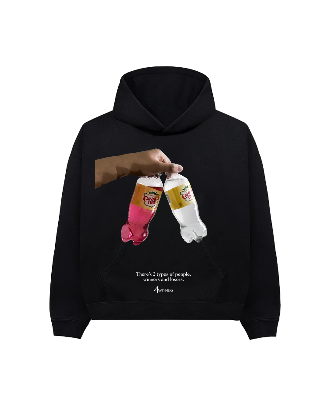 4WINNERS AND LOSERS (CD) HOODIE - WASHED BLACK