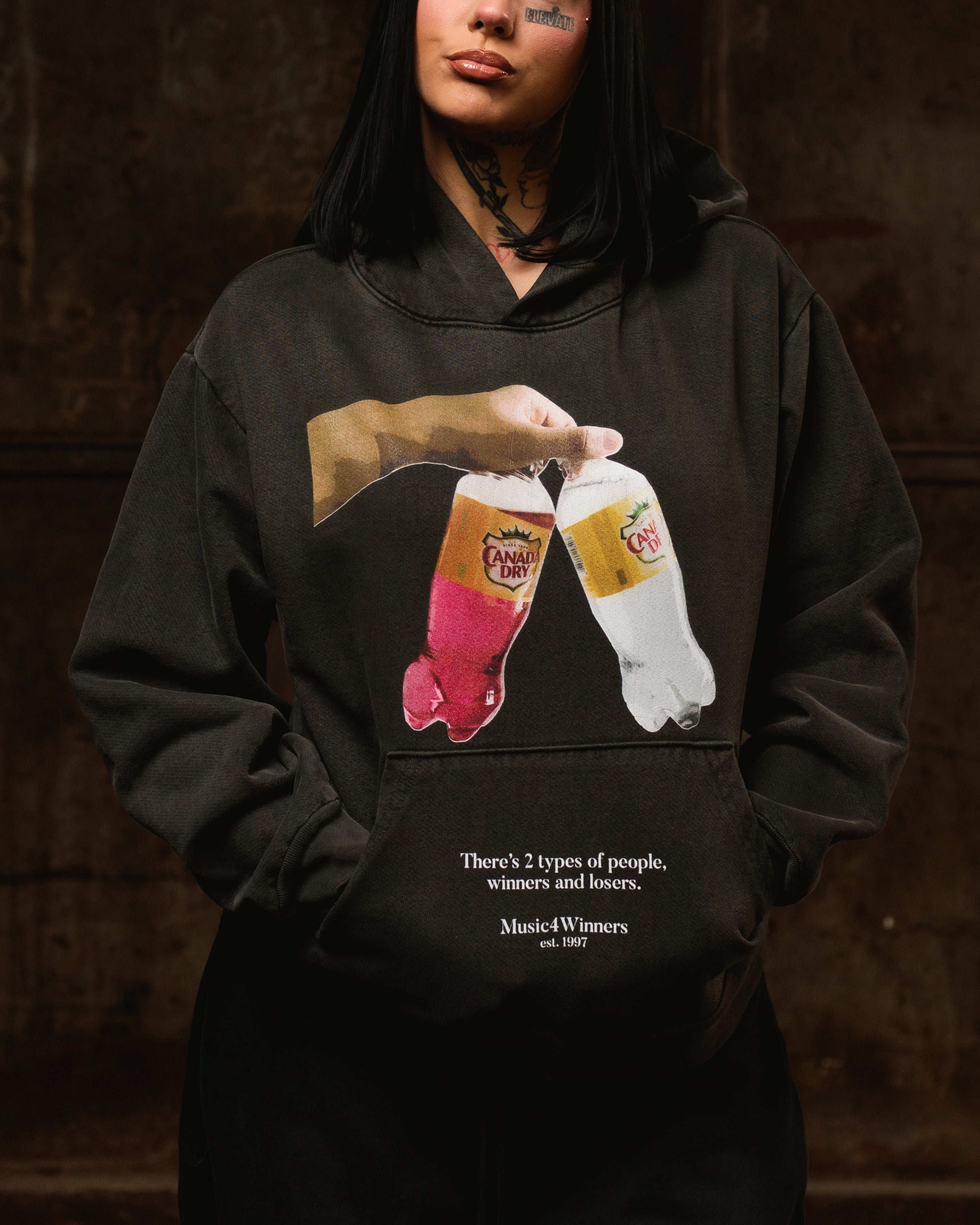 4WINNERS AND LOSERS (CD) HOODIE - CHARCOAL