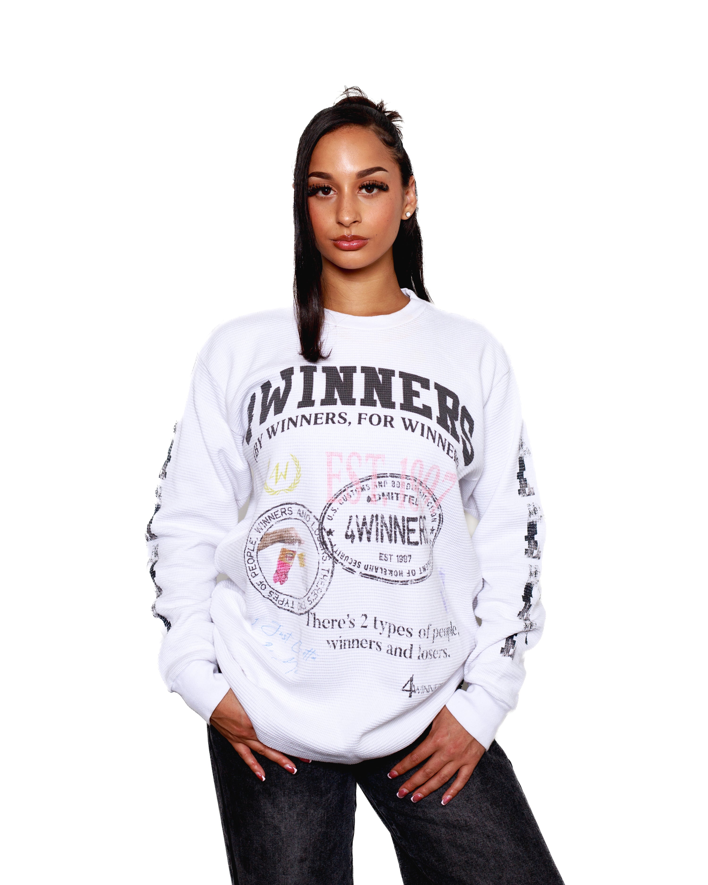 Stamped Thermal - White