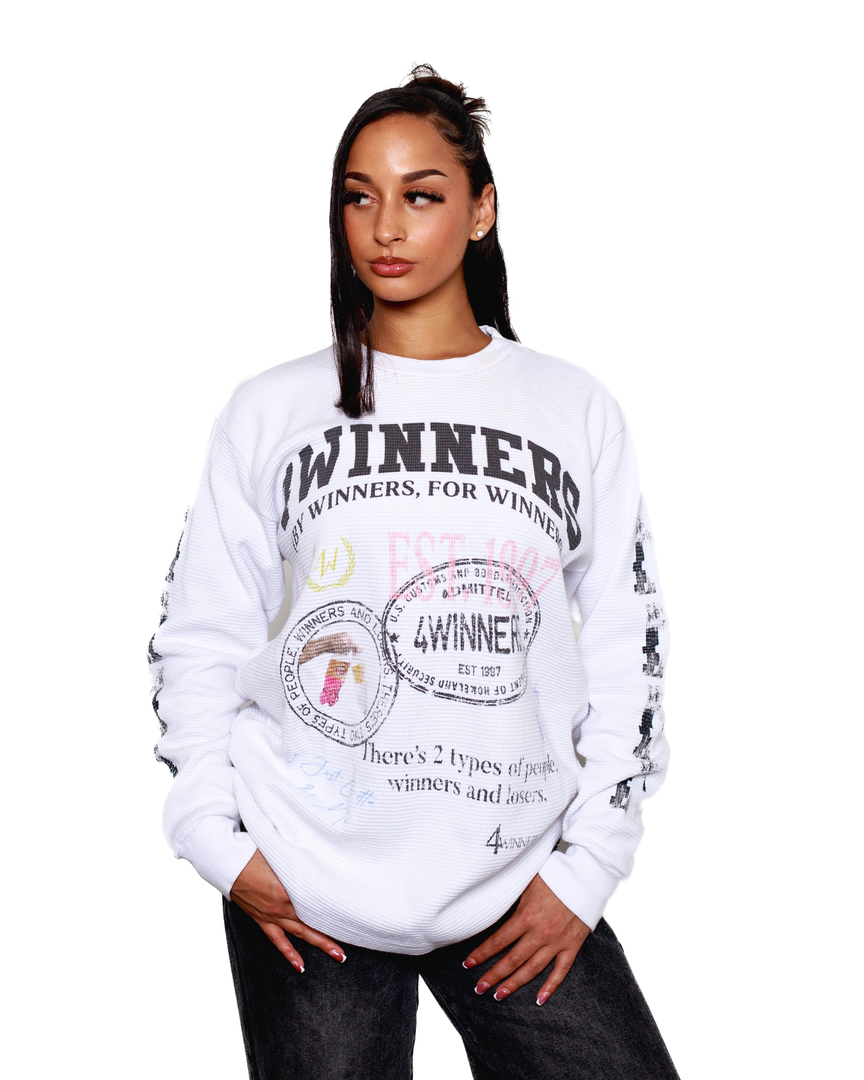 Stamped Thermal - White