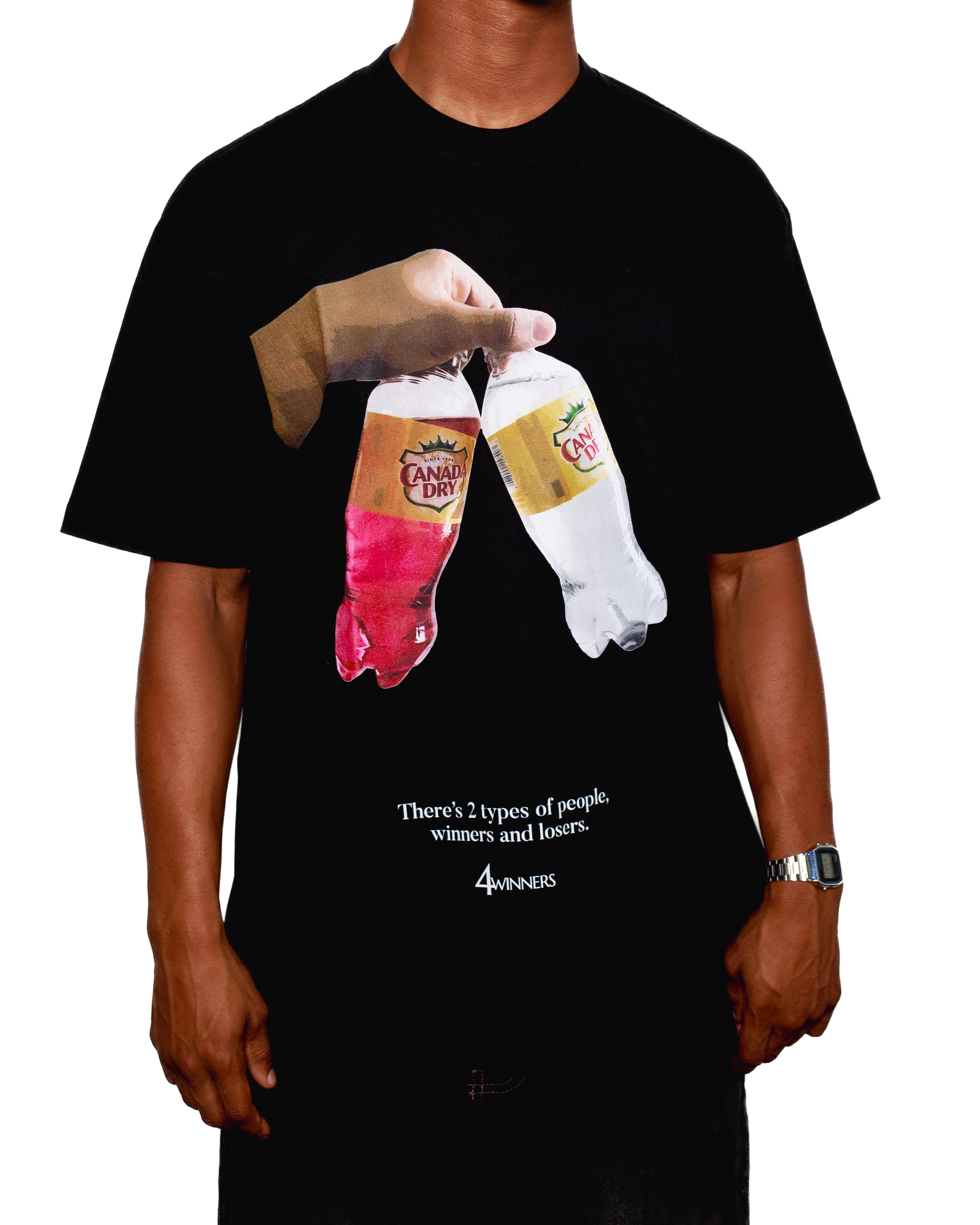 4WINNERS AND LOSERS (CD) TEE - BLACK