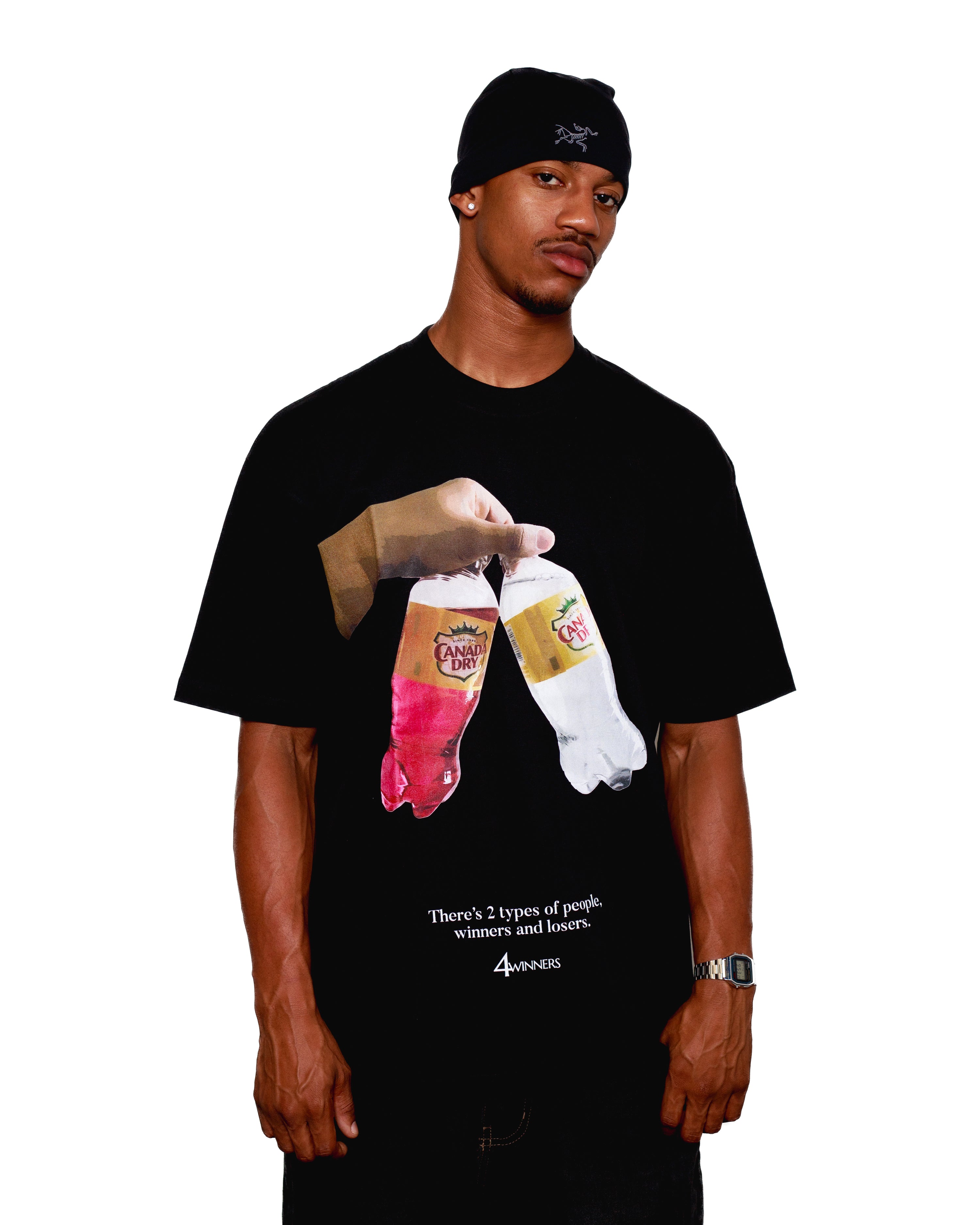 4WINNERS AND LOSERS (CD) TEE - BLACK