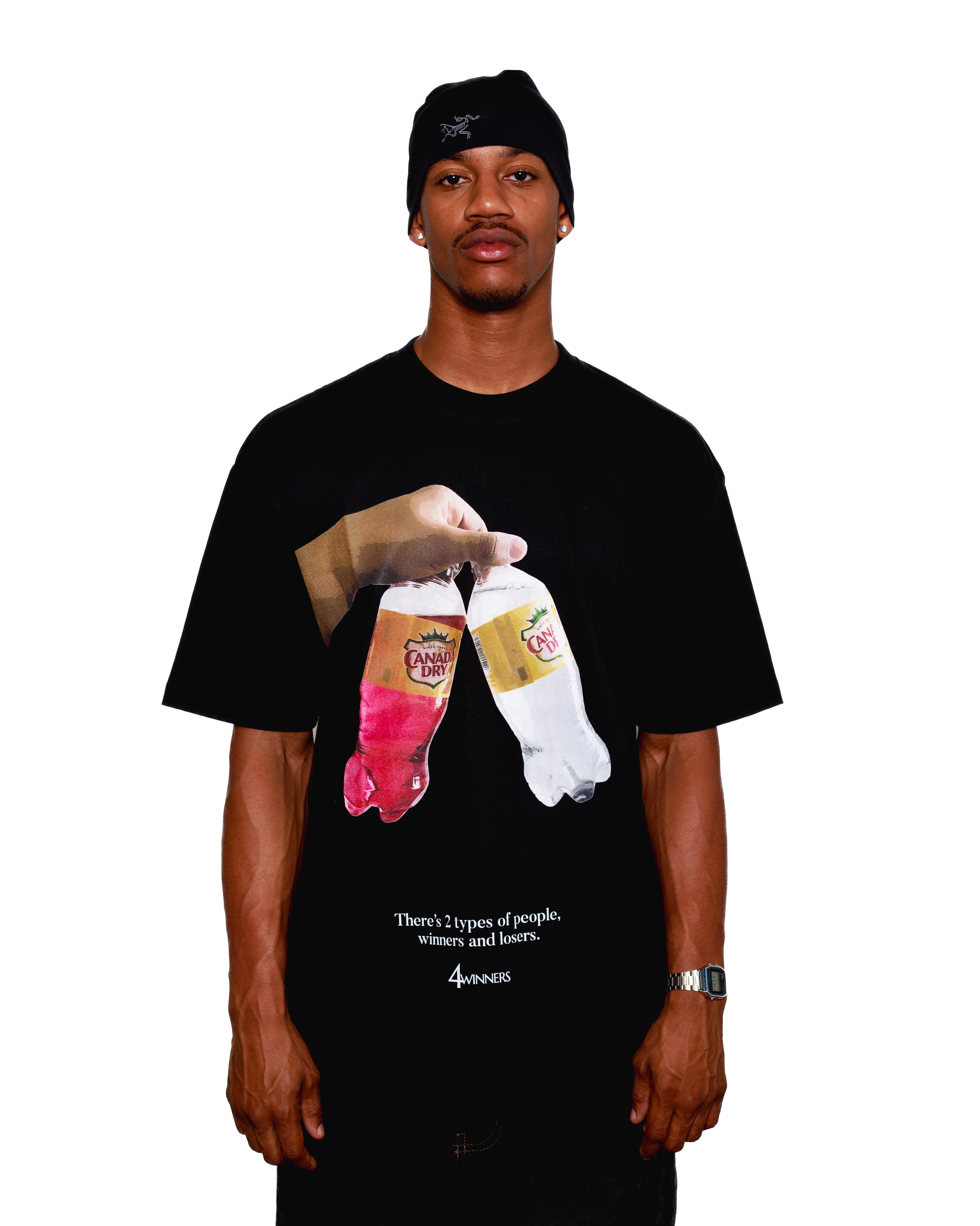 4WINNERS AND LOSERS (CD) TEE - BLACK