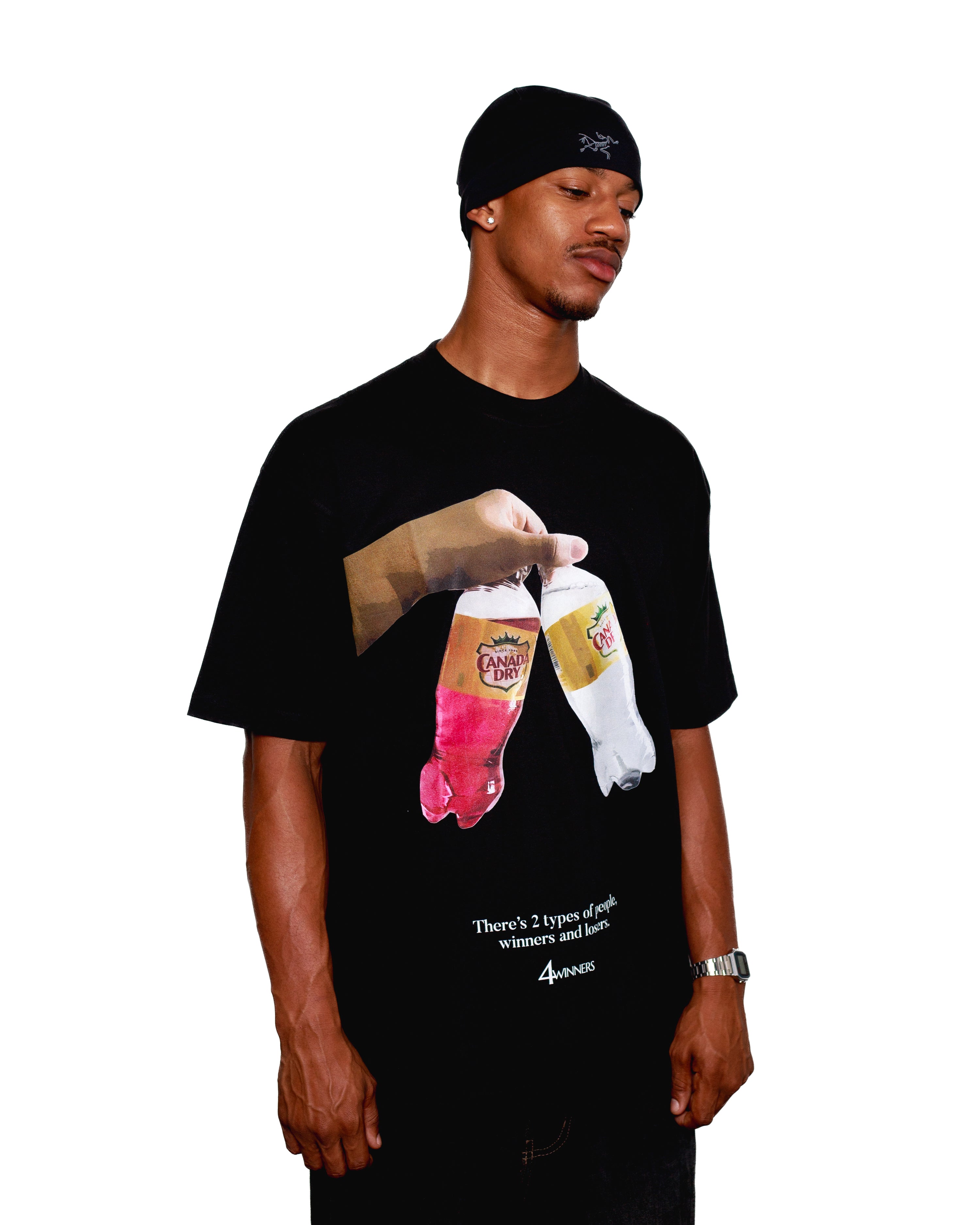4WINNERS AND LOSERS (CD) TEE - BLACK