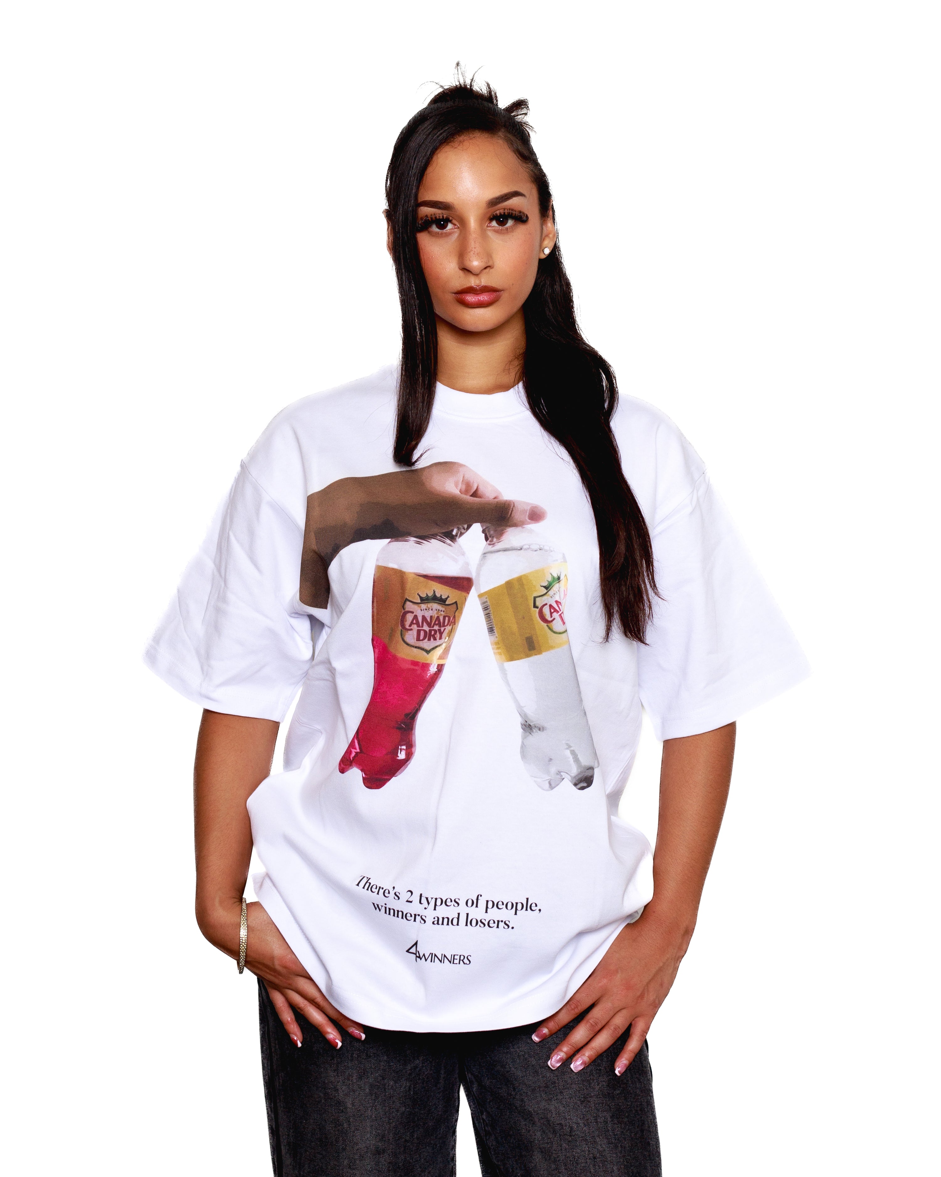 4WINNERS AND LOSERS (CD) TEE - WHITE