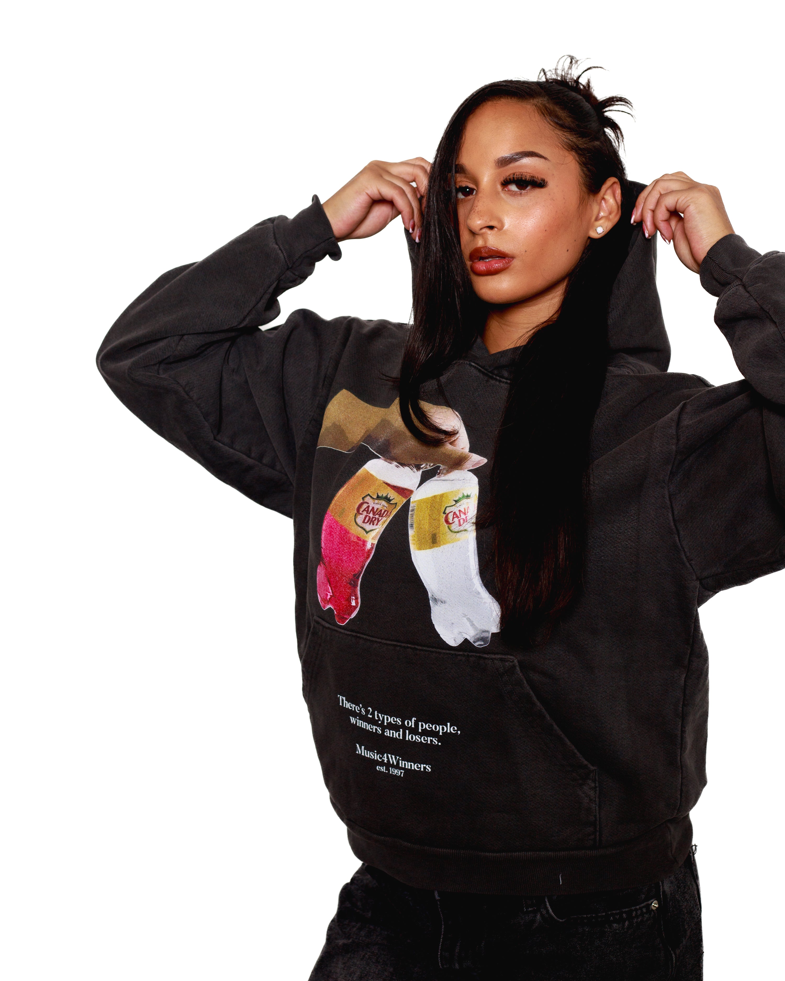 4WINNERS AND LOSERS (CD) HOODIE - CHARCOAL