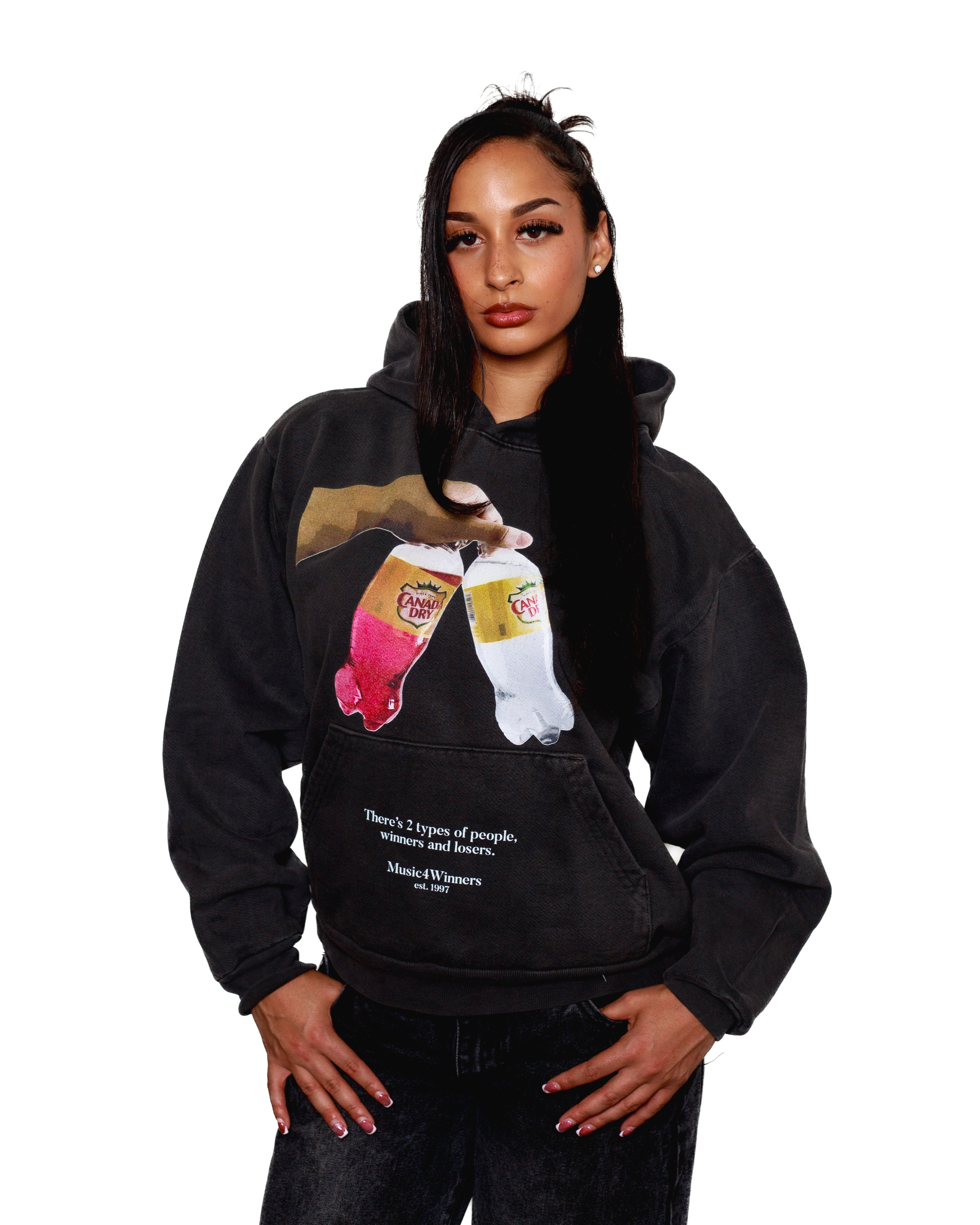 4WINNERS AND LOSERS (CD) HOODIE - CHARCOAL