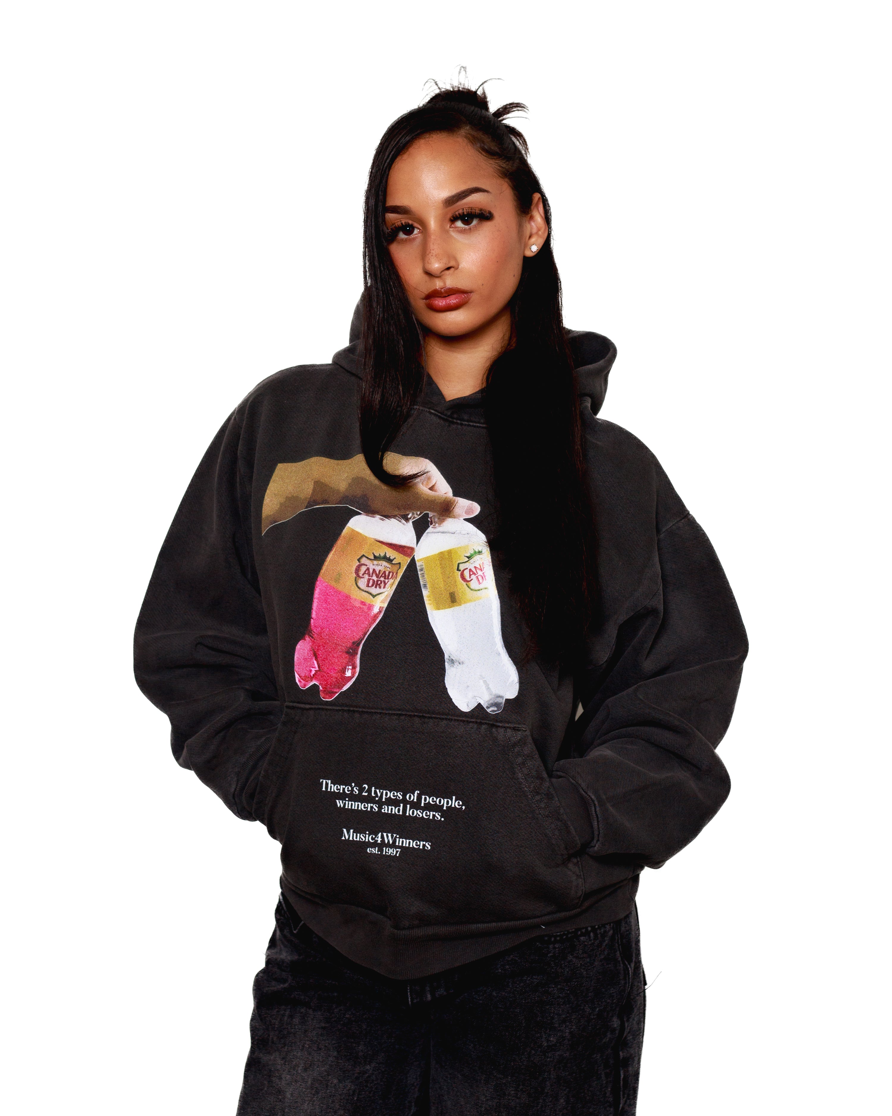 4WINNERS AND LOSERS (CD) HOODIE - CHARCOAL