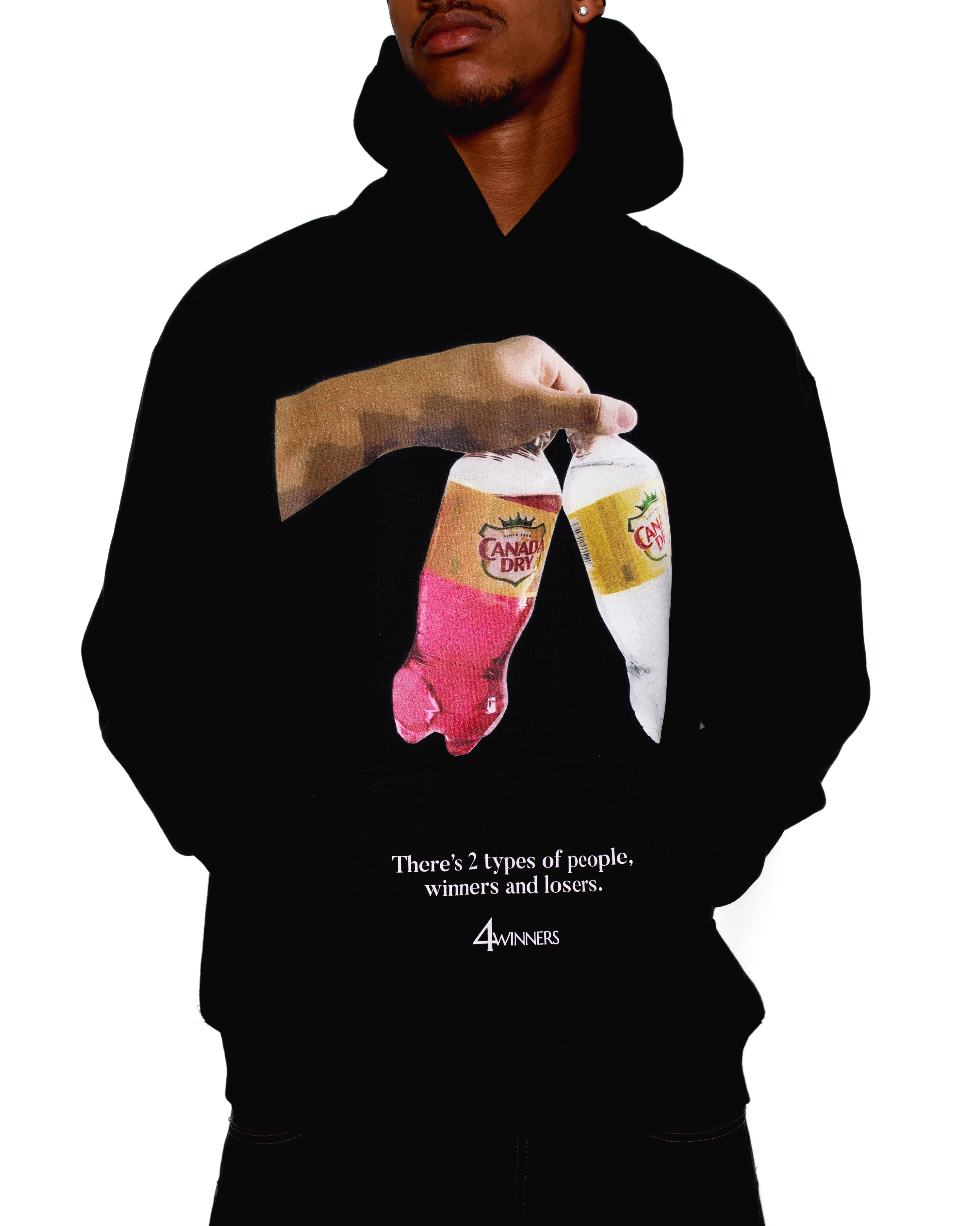 4WINNERS AND LOSERS (CD) HOODIE - WASHED BLACK