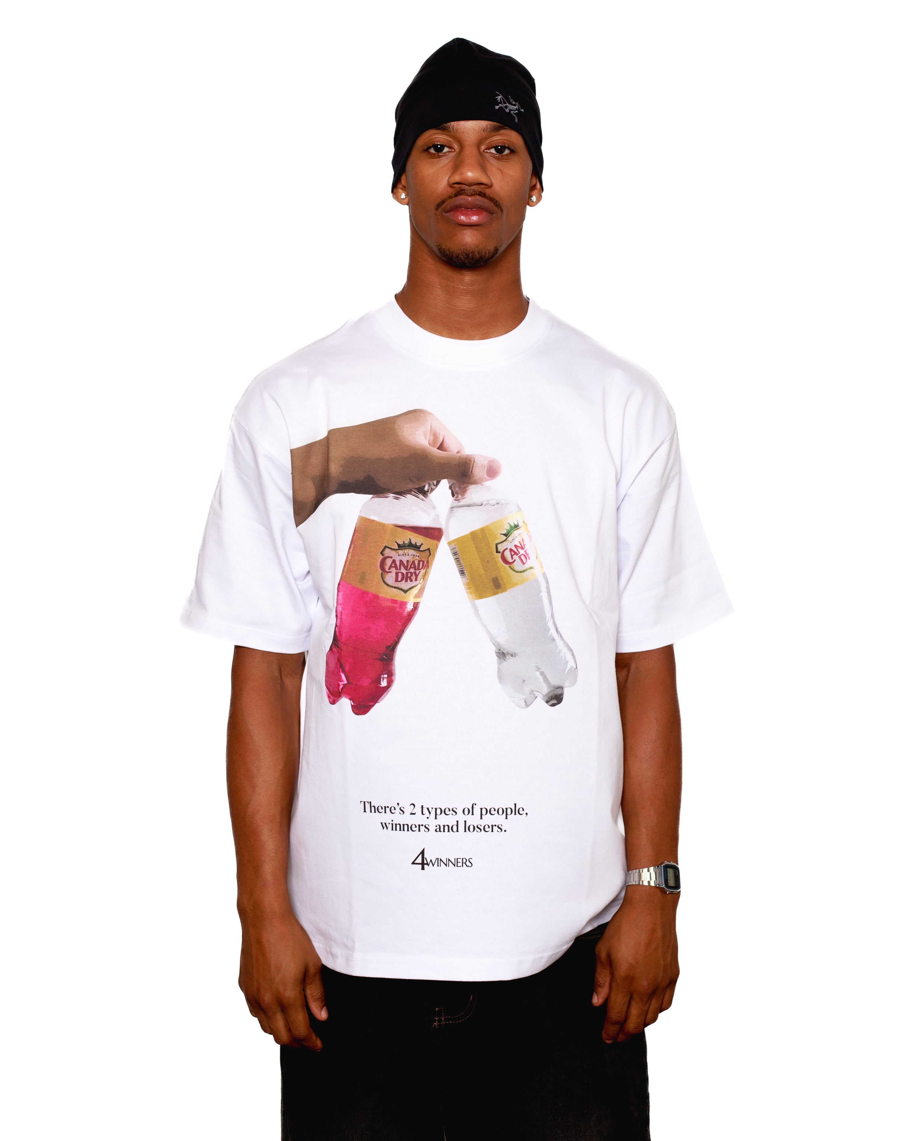 4WINNERS AND LOSERS (CD) TEE - WHITE
