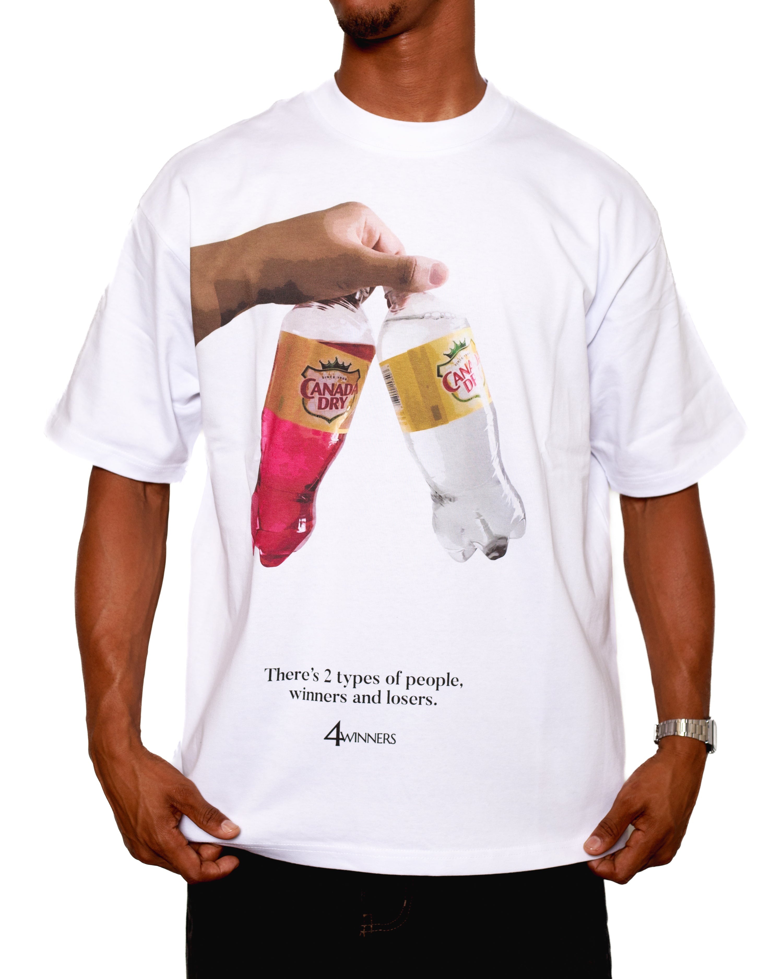 4WINNERS AND LOSERS (CD) TEE - WHITE