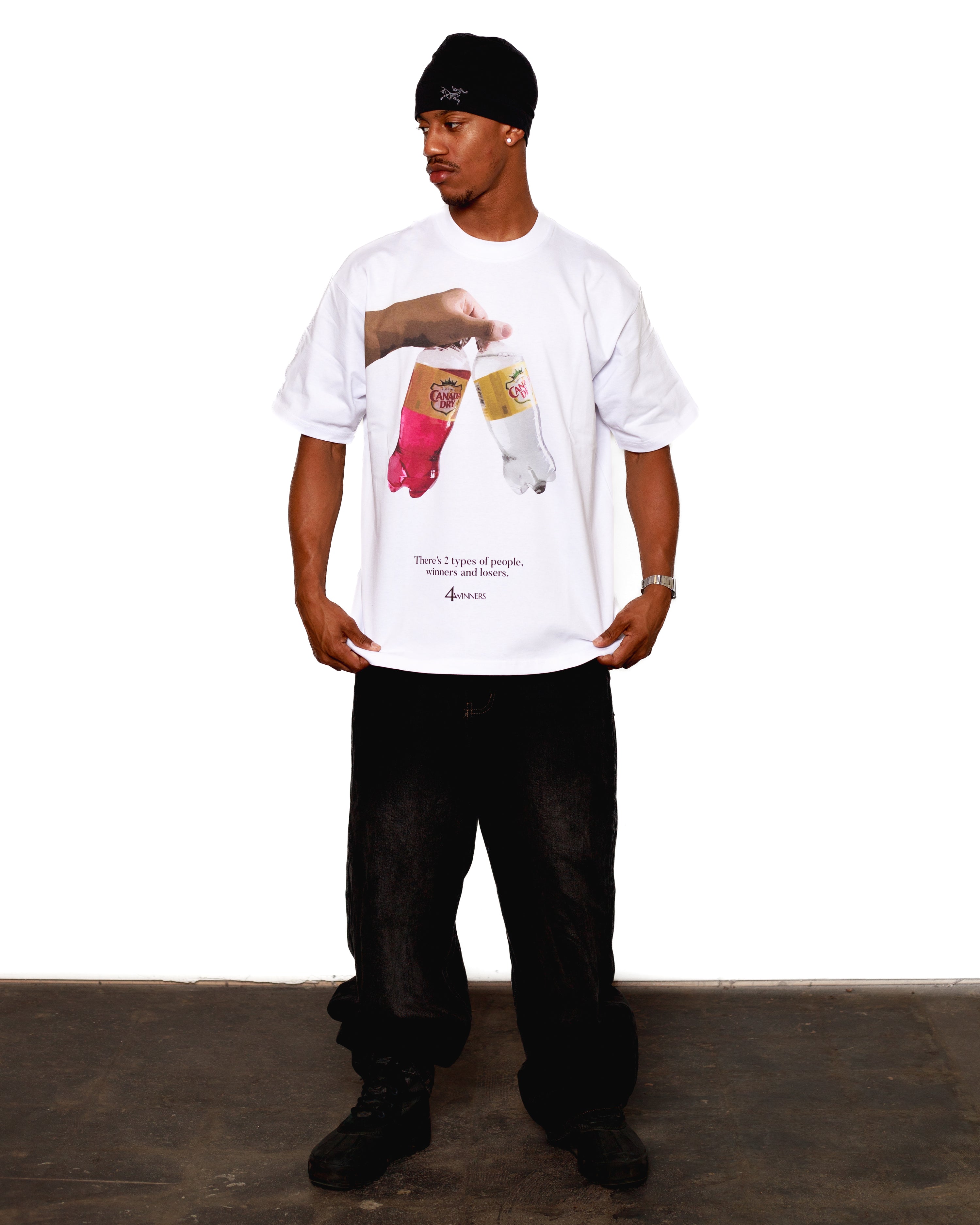 4WINNERS AND LOSERS (CD) TEE - WHITE
