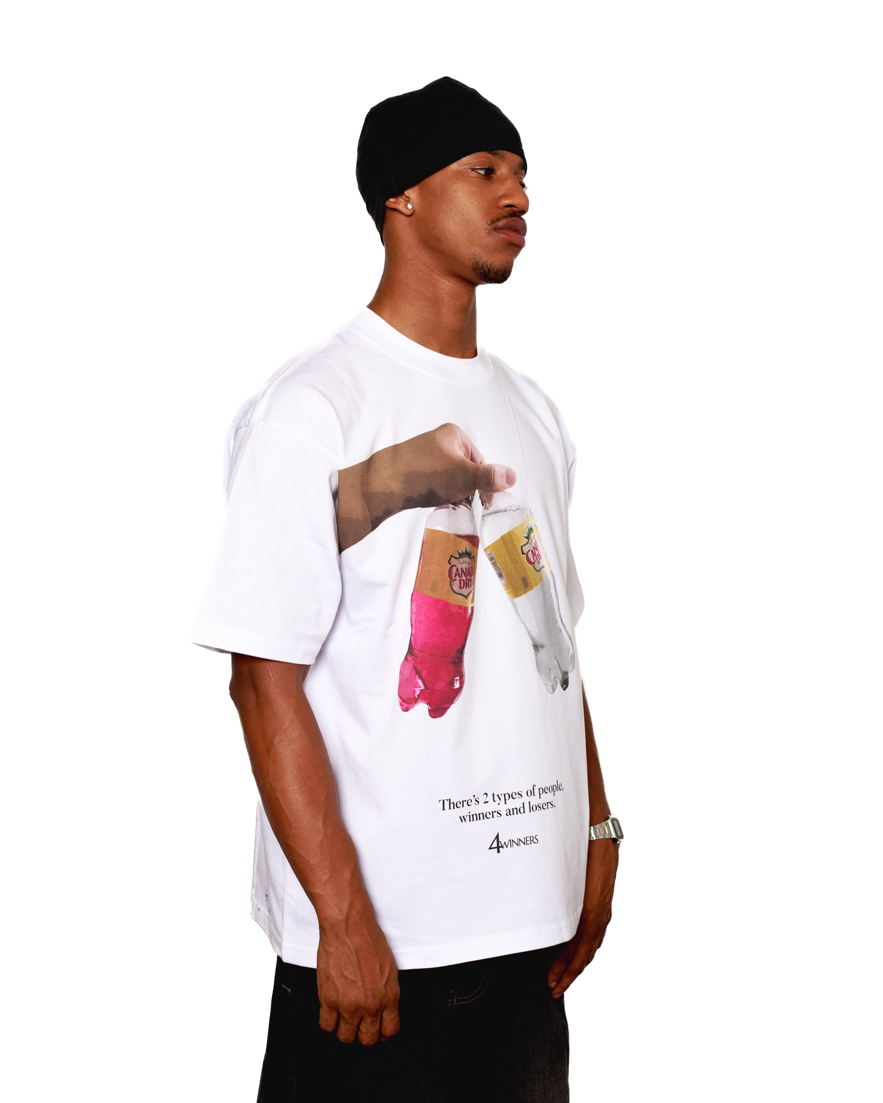 4WINNERS AND LOSERS (CD) TEE - WHITE